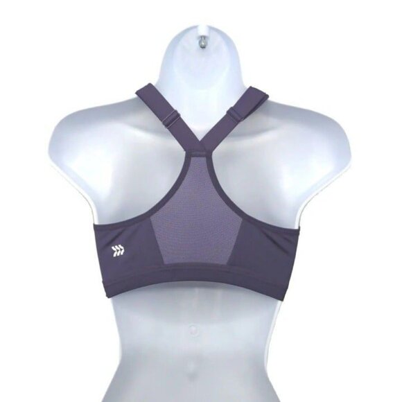 All in Motion Womens Sports Bra High Support Zip Front Racerback Purple Size 34C - Picture 4 of 10
